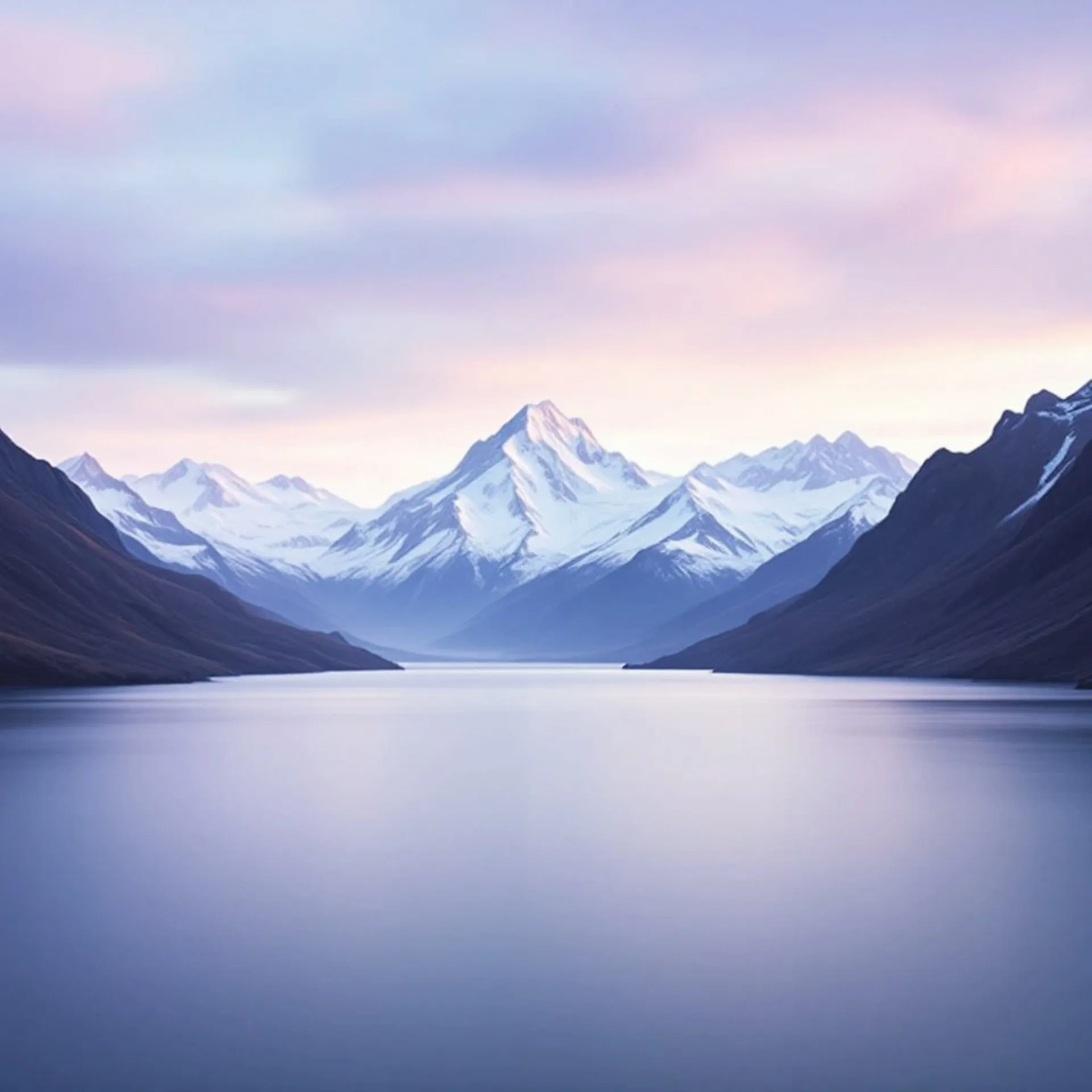 Paysage de montagne enneigée au-dessus d’un lac calme, illustrant en EMDR la glace (symptômes), la montagne (défenses) et le lac (ressources), pour le site de la psychologue Joséphine Vitry à Lyon 6.